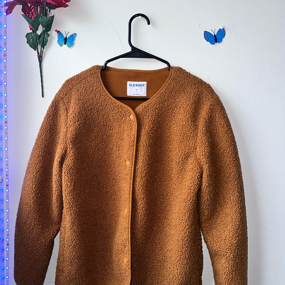 Old Navy Women's Brown Teddy Jacket